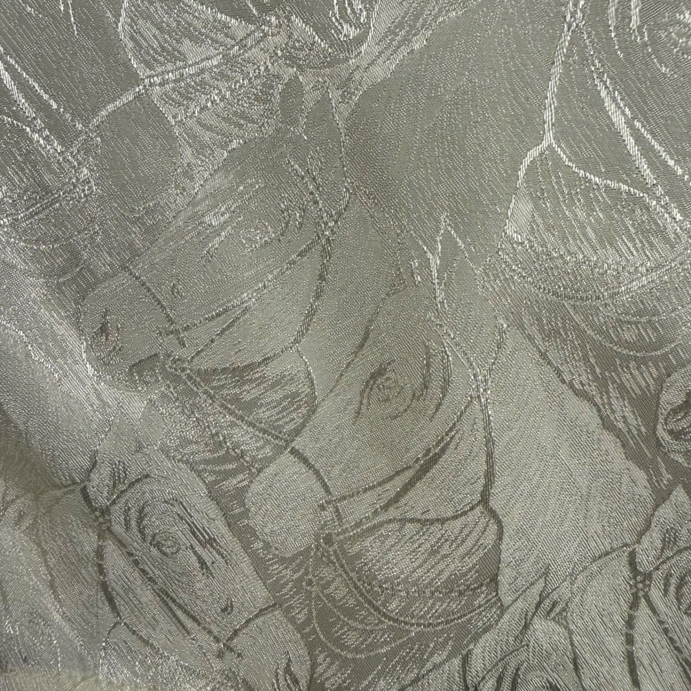 Breckenridge Horse Print Tie Neck Blouse Womens Size 12 Ivory Satin Jacquard Equ - Picture 6 of 9